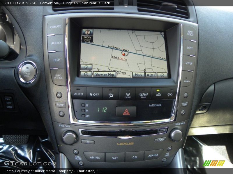 Navigation of 2010 IS 250C Convertible