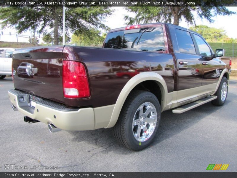 Deep Molten Red Pearl / Light Pebble Beige/Bark Brown 2012 Dodge Ram 1500 Laramie Longhorn Crew Cab