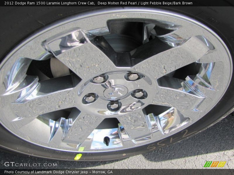 Deep Molten Red Pearl / Light Pebble Beige/Bark Brown 2012 Dodge Ram 1500 Laramie Longhorn Crew Cab