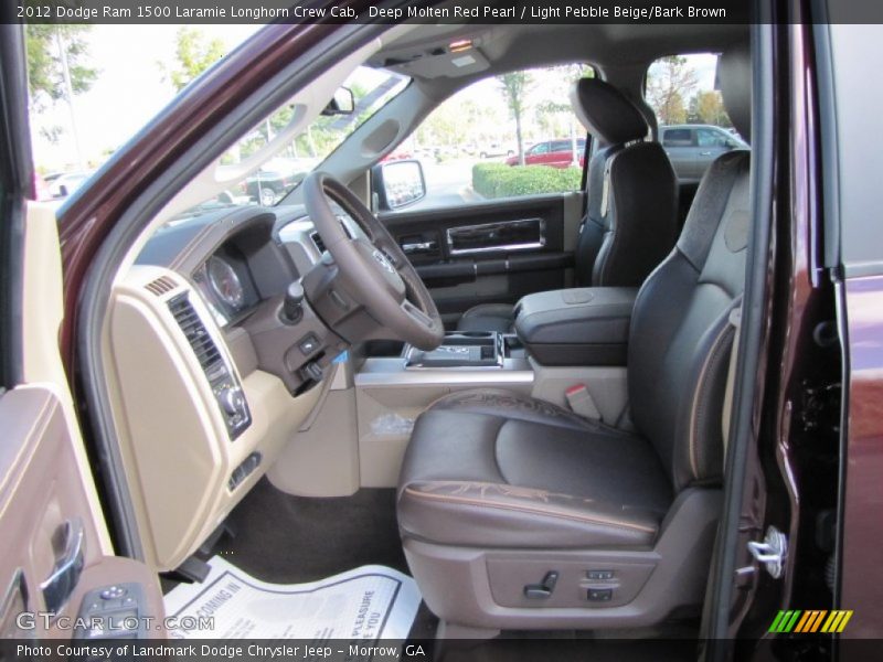  2012 Ram 1500 Laramie Longhorn Crew Cab Light Pebble Beige/Bark Brown Interior