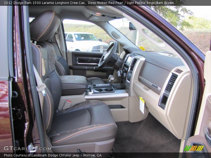  2012 Ram 1500 Laramie Longhorn Crew Cab Light Pebble Beige/Bark Brown Interior
