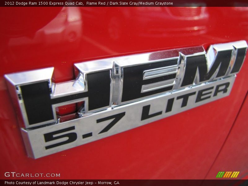 Flame Red / Dark Slate Gray/Medium Graystone 2012 Dodge Ram 1500 Express Quad Cab