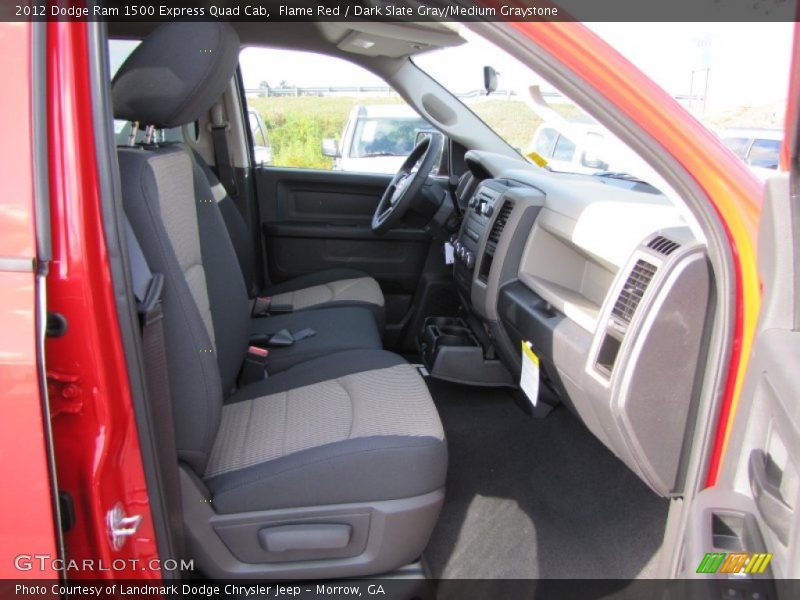 Flame Red / Dark Slate Gray/Medium Graystone 2012 Dodge Ram 1500 Express Quad Cab
