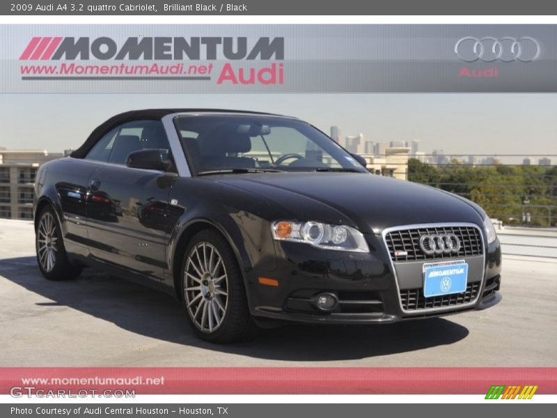 Brilliant Black / Black 2009 Audi A4 3.2 quattro Cabriolet
