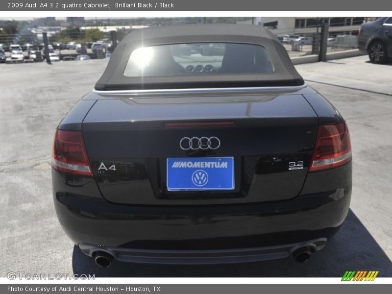 Brilliant Black / Black 2009 Audi A4 3.2 quattro Cabriolet