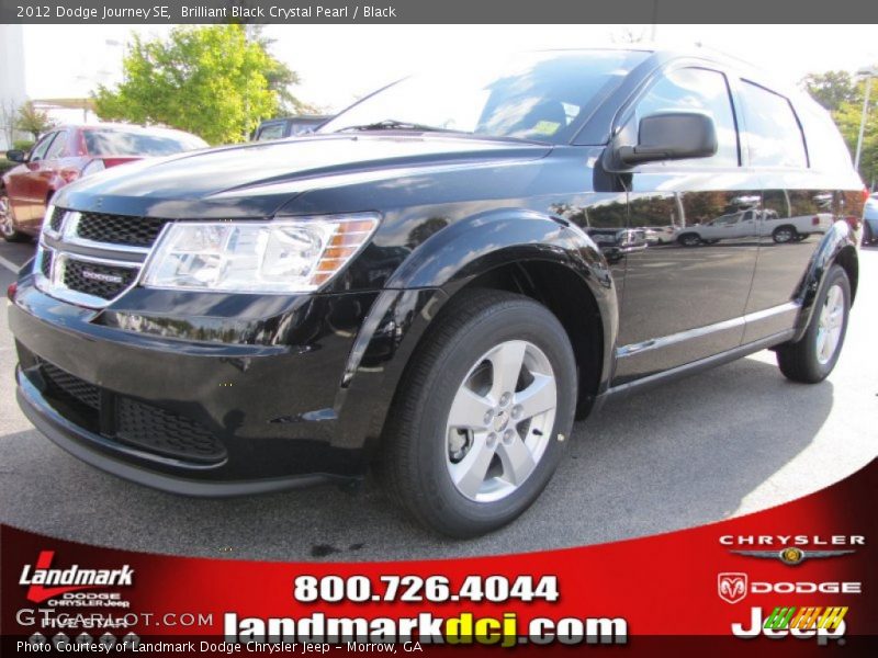 Brilliant Black Crystal Pearl / Black 2012 Dodge Journey SE