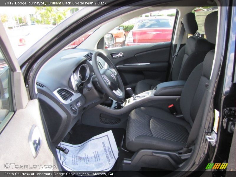 Brilliant Black Crystal Pearl / Black 2012 Dodge Journey SE