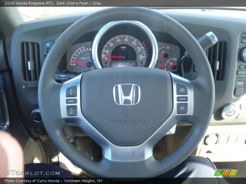 Dark Cherry Pearl / Gray 2008 Honda Ridgeline RTS