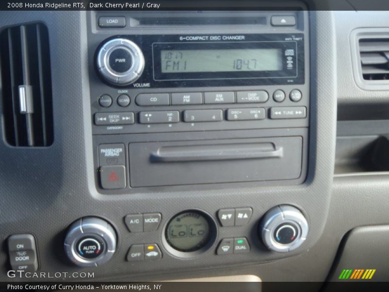 Dark Cherry Pearl / Gray 2008 Honda Ridgeline RTS