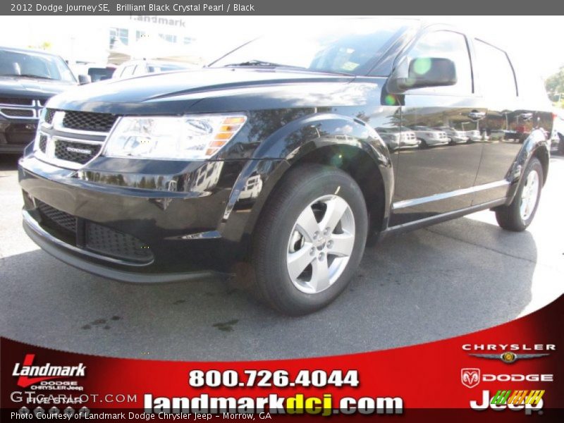 Brilliant Black Crystal Pearl / Black 2012 Dodge Journey SE