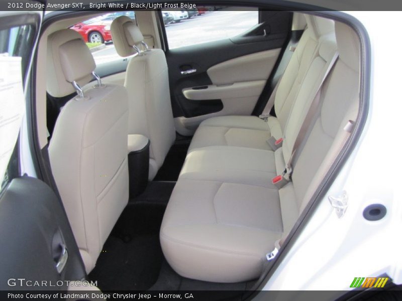 Bright White / Black/Light Frost Beige 2012 Dodge Avenger SXT