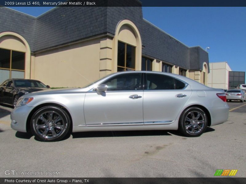 Mercury Silver Metallic / Black 2009 Lexus LS 460