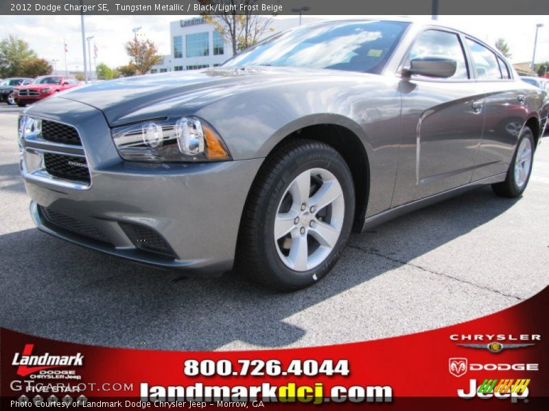 Tungsten Metallic / Black/Light Frost Beige 2012 Dodge Charger SE