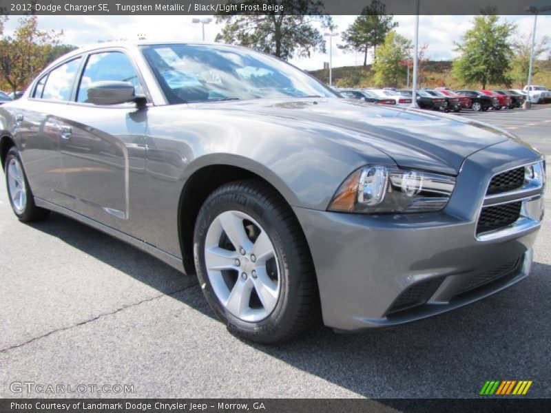 Tungsten Metallic / Black/Light Frost Beige 2012 Dodge Charger SE