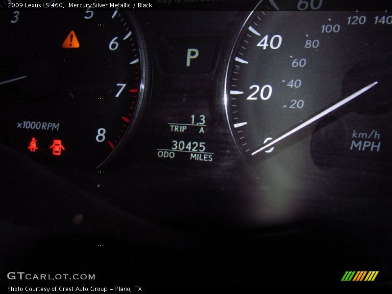Mercury Silver Metallic / Black 2009 Lexus LS 460
