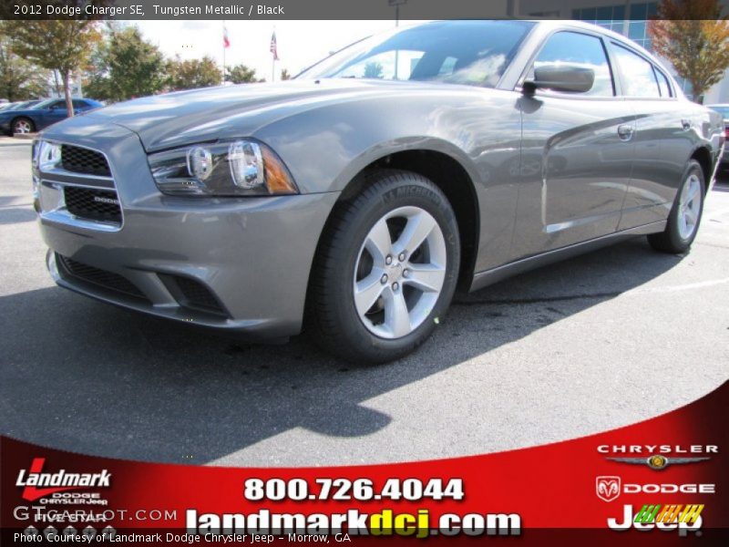 Tungsten Metallic / Black 2012 Dodge Charger SE