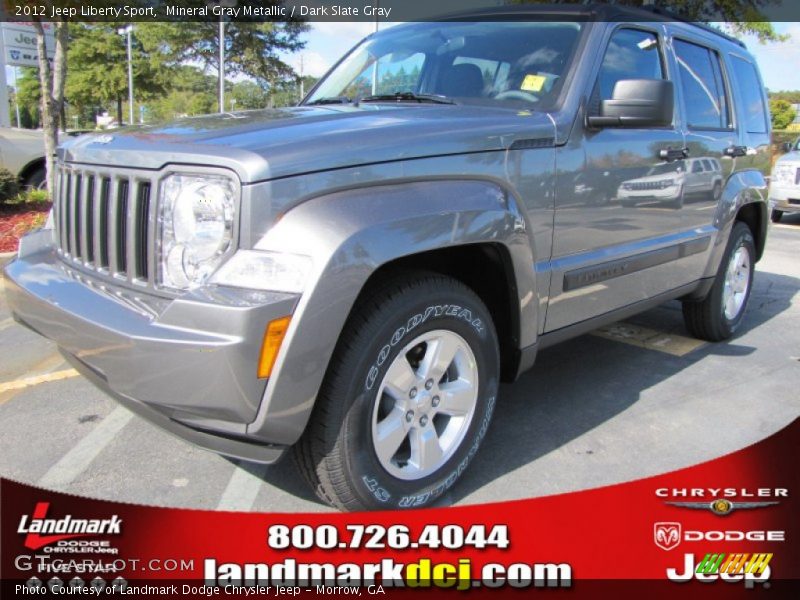 Mineral Gray Metallic / Dark Slate Gray 2012 Jeep Liberty Sport