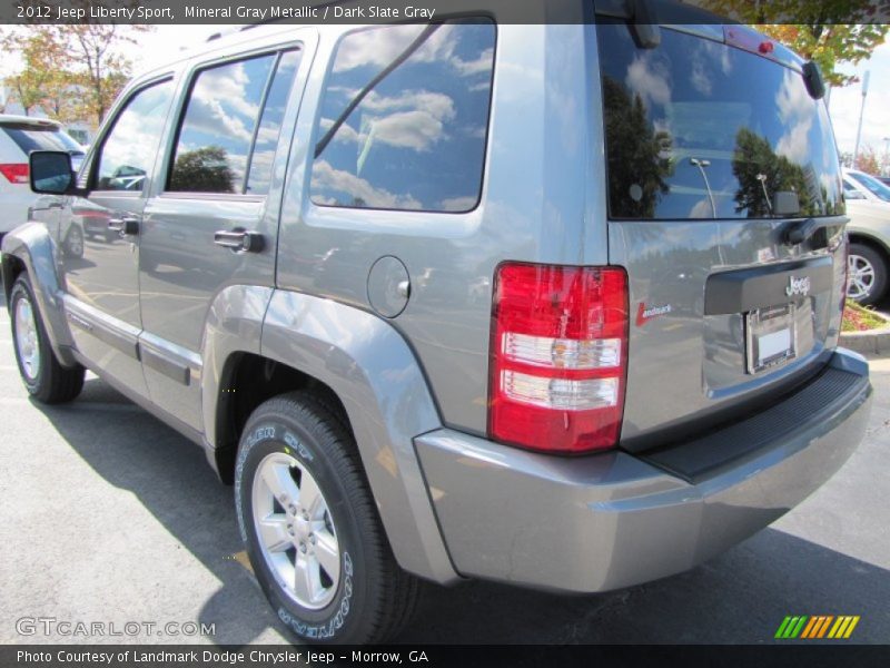 Mineral Gray Metallic / Dark Slate Gray 2012 Jeep Liberty Sport