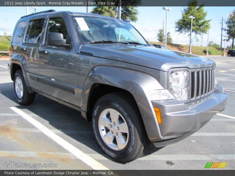 Mineral Gray Metallic / Dark Slate Gray 2012 Jeep Liberty Sport