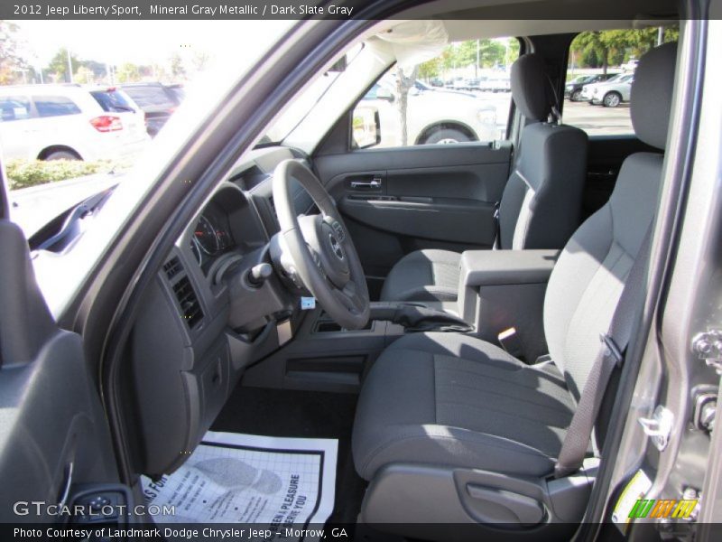 Mineral Gray Metallic / Dark Slate Gray 2012 Jeep Liberty Sport