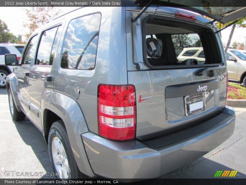 Mineral Gray Metallic / Dark Slate Gray 2012 Jeep Liberty Sport