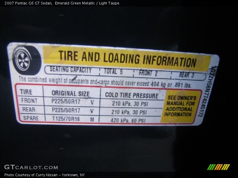 Emerald Green Metallic / Light Taupe 2007 Pontiac G6 GT Sedan