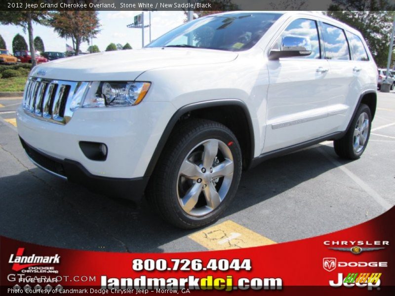 Stone White / New Saddle/Black 2012 Jeep Grand Cherokee Overland