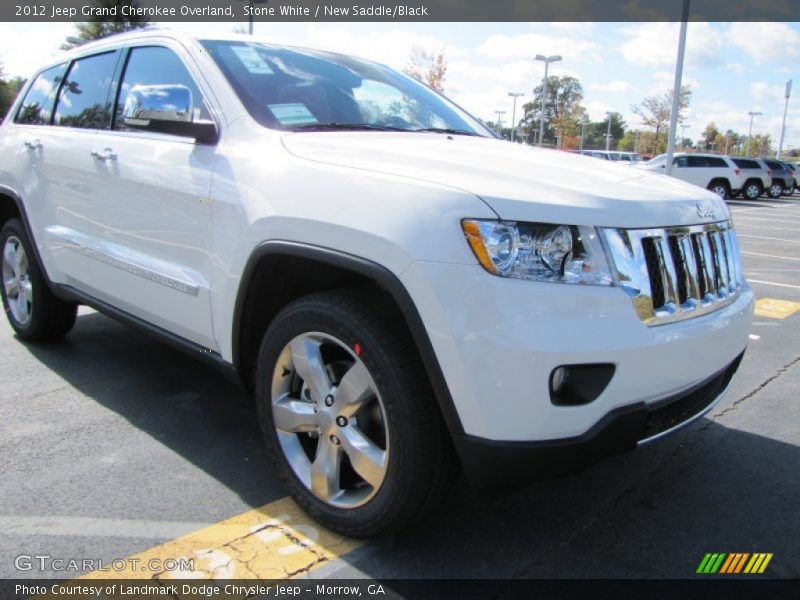 Stone White / New Saddle/Black 2012 Jeep Grand Cherokee Overland