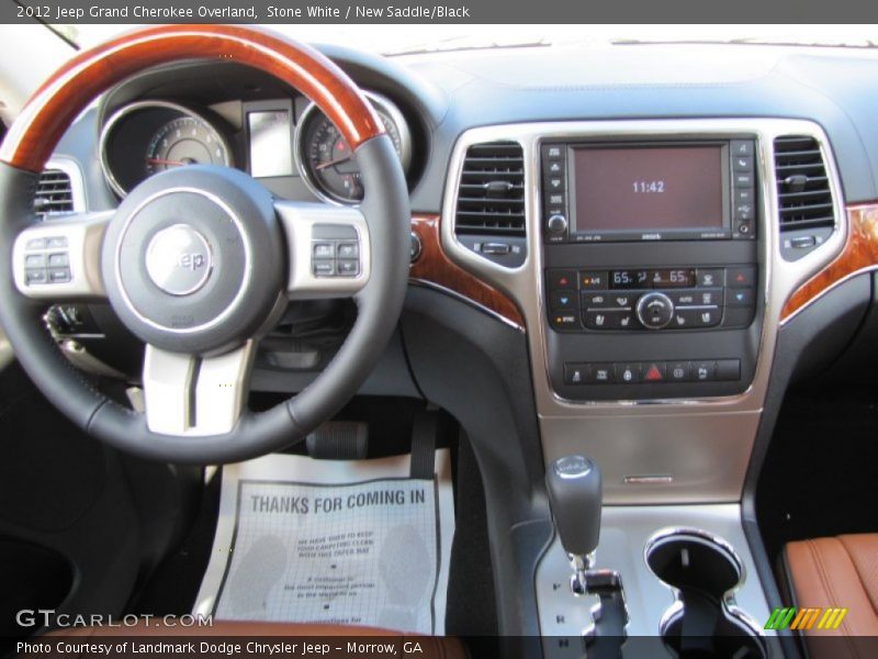 Stone White / New Saddle/Black 2012 Jeep Grand Cherokee Overland