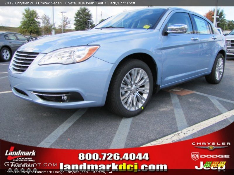 Crystal Blue Pearl Coat / Black/Light Frost 2012 Chrysler 200 Limited Sedan