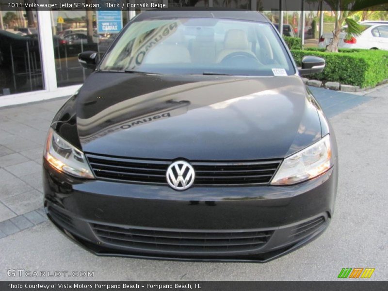 Black / Cornsilk Beige 2011 Volkswagen Jetta SE Sedan