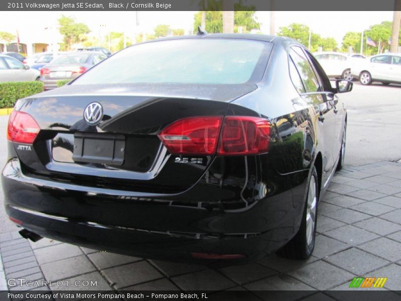 Black / Cornsilk Beige 2011 Volkswagen Jetta SE Sedan