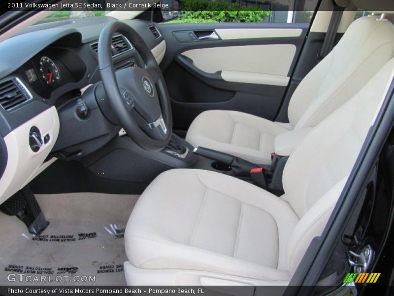 Black / Cornsilk Beige 2011 Volkswagen Jetta SE Sedan