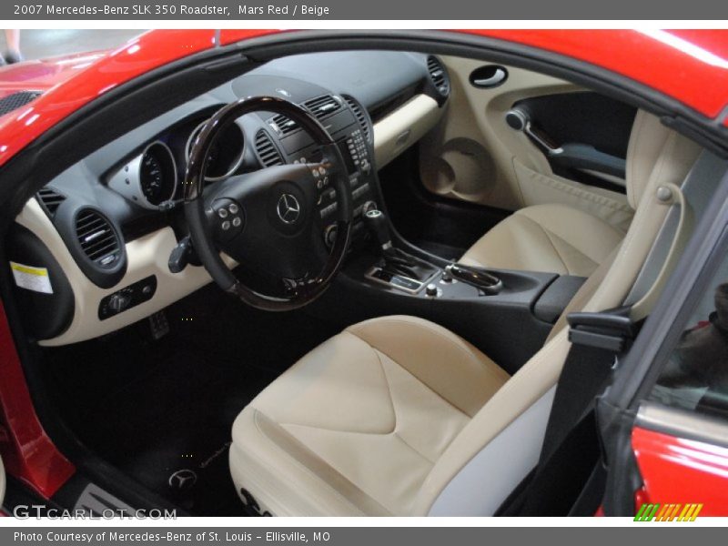 Mars Red / Beige 2007 Mercedes-Benz SLK 350 Roadster