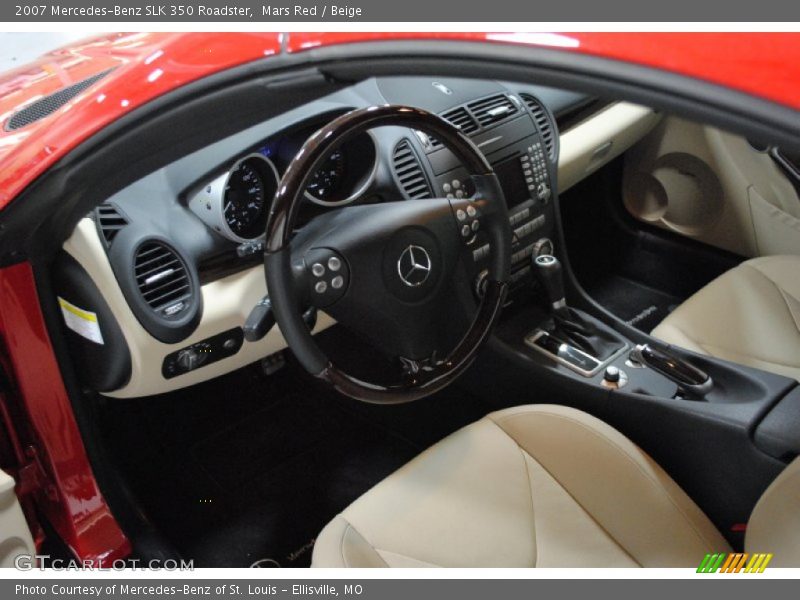 Mars Red / Beige 2007 Mercedes-Benz SLK 350 Roadster