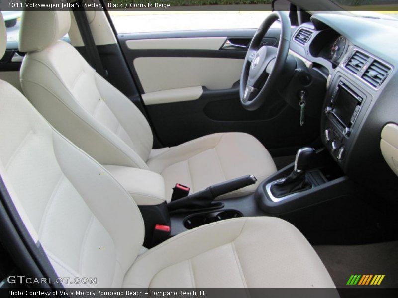 Black / Cornsilk Beige 2011 Volkswagen Jetta SE Sedan