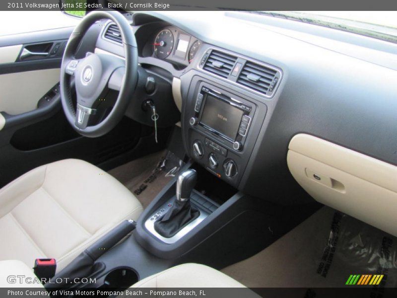 Black / Cornsilk Beige 2011 Volkswagen Jetta SE Sedan