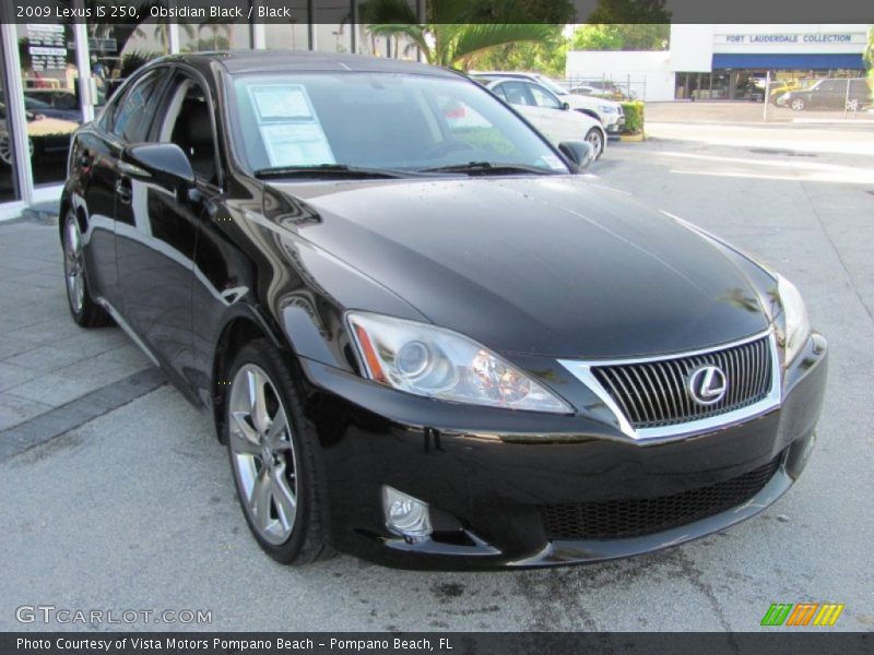 Obsidian Black / Black 2009 Lexus IS 250