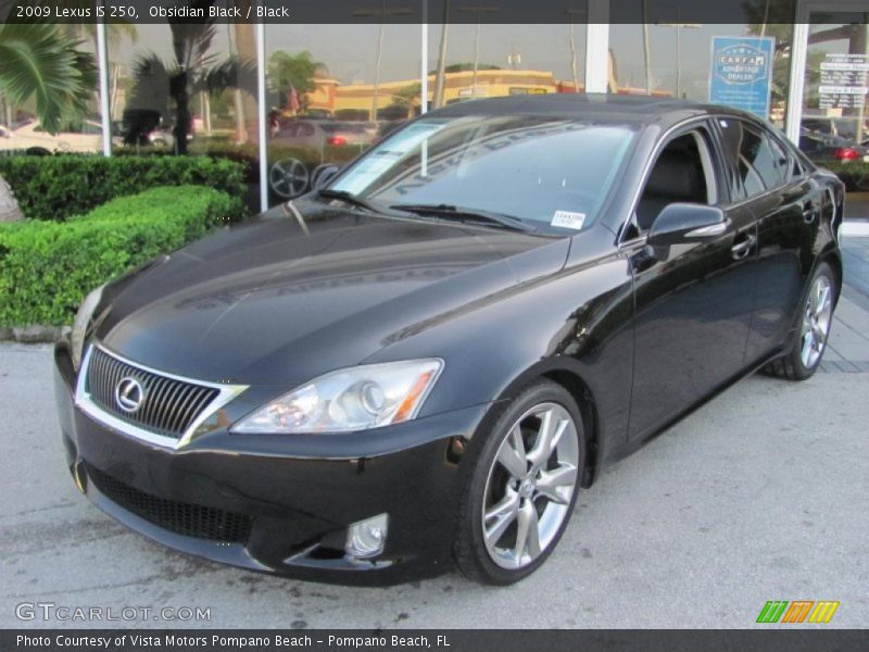Obsidian Black / Black 2009 Lexus IS 250