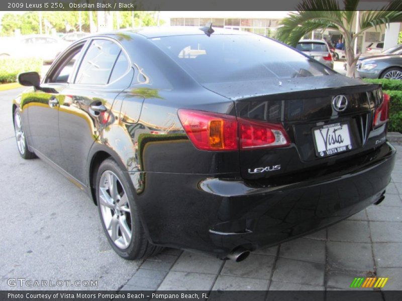 Obsidian Black / Black 2009 Lexus IS 250