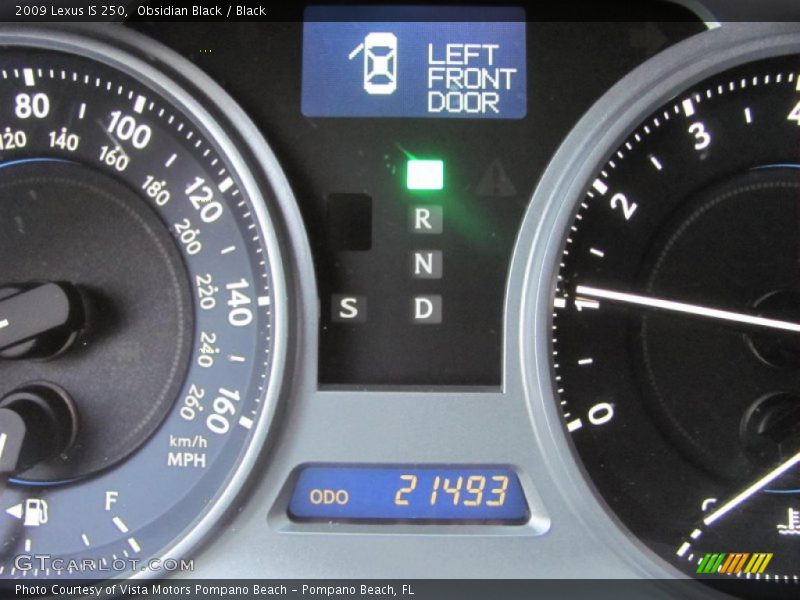 Obsidian Black / Black 2009 Lexus IS 250