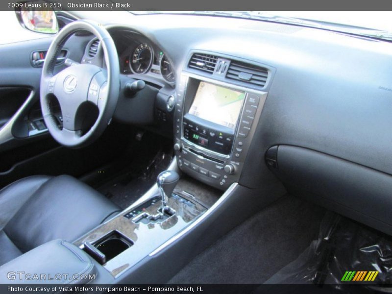 Obsidian Black / Black 2009 Lexus IS 250
