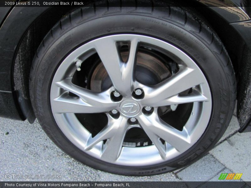 Obsidian Black / Black 2009 Lexus IS 250