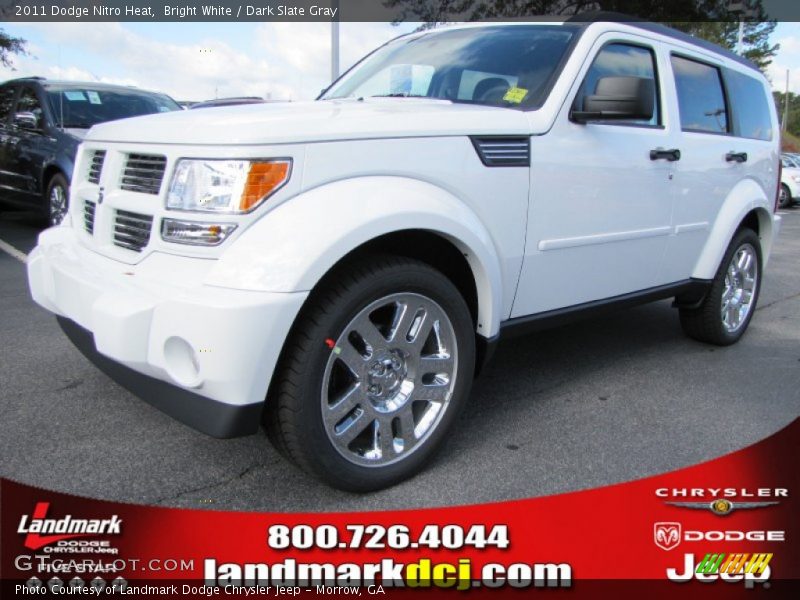 Bright White / Dark Slate Gray 2011 Dodge Nitro Heat