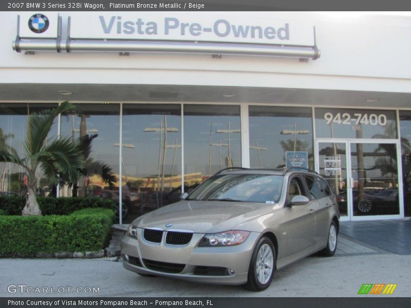 Platinum Bronze Metallic / Beige 2007 BMW 3 Series 328i Wagon