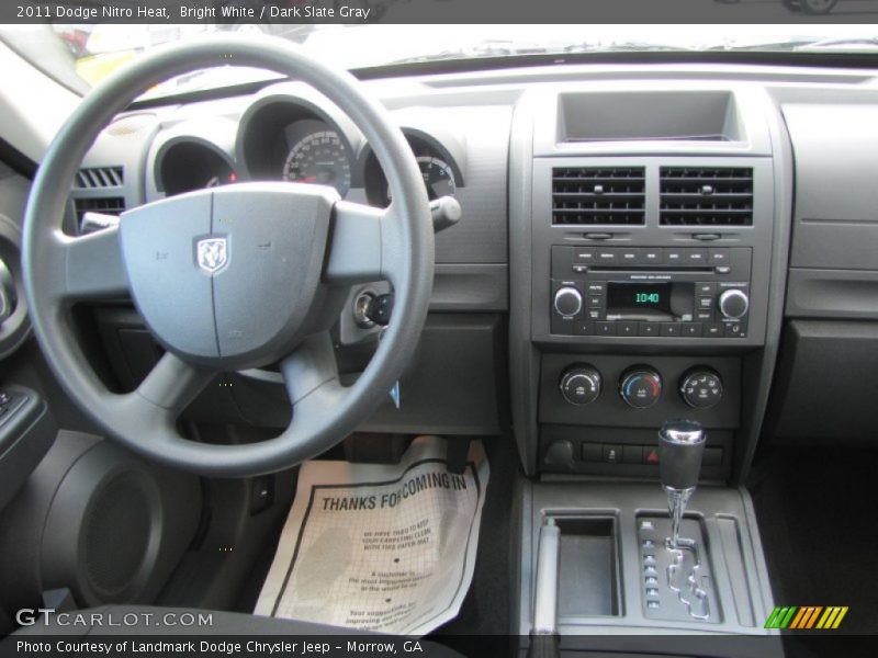Bright White / Dark Slate Gray 2011 Dodge Nitro Heat