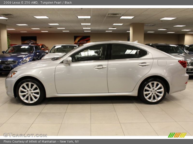 Tungsten Pearl / Black 2009 Lexus IS 250 AWD