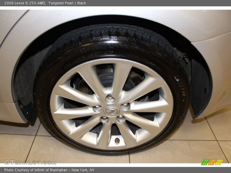Tungsten Pearl / Black 2009 Lexus IS 250 AWD