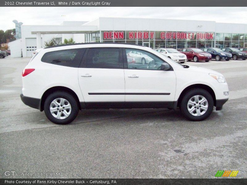 White / Dark Gray/Light Gray 2012 Chevrolet Traverse LS