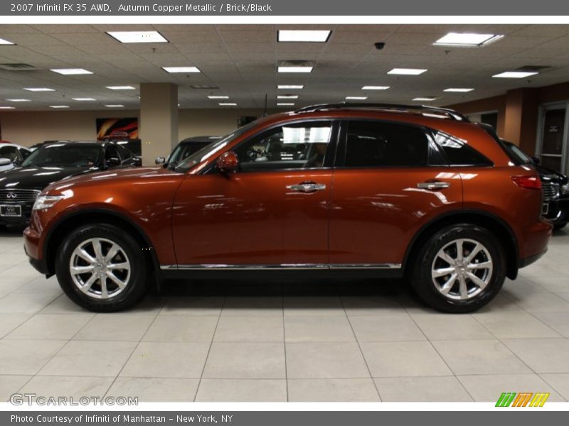 Autumn Copper Metallic / Brick/Black 2007 Infiniti FX 35 AWD